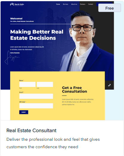 Astra Theme free Real Estate Consultant WordPress demo