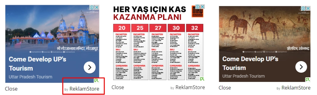 ad examples from Reklam Store